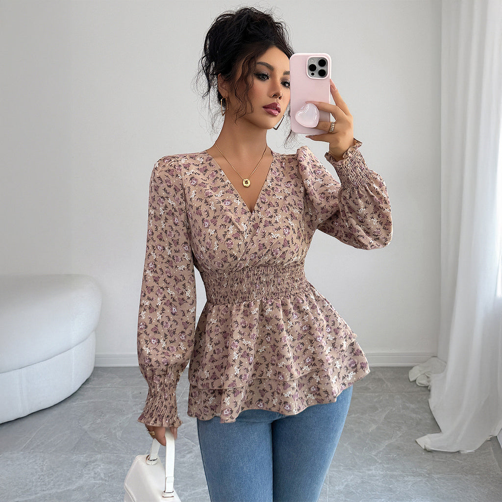 Fashionable Elegant Floral Top For Women