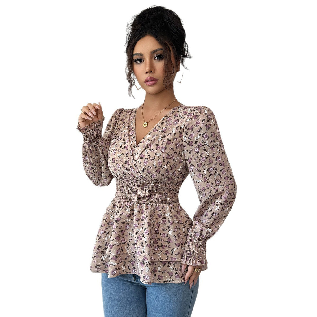 Fashionable Elegant Floral Top For Women